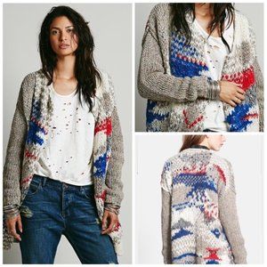 Free People Fireworks Cardigan Thermal Sweater